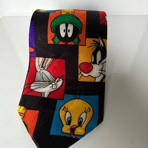 Vintage Looney Tunes Mania 1993 Character Tie